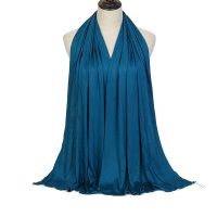 【YF】 H801 Plain soft cotton jersey muslim long scarf modal headscarf islamic hijab shawl arabic rectangular headwrap