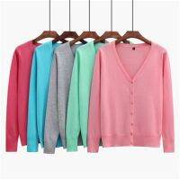 ﹍₪ 2021 Oversize Knitted Cardigans Female Jacket Coat Sleeve V-Neck Sweaters 3XL 4XL 5XL