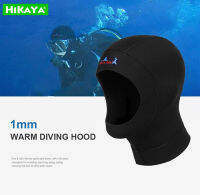 HIKAYA ผู้ชายหมวกดำน้ำ Scuba Hoods 1มม Neoprene ดำน้ำหัวคอปกผู้ชายผู้หญิงหน้ากากดำน้ำหมวกว่ายน้ำโต้คลื่นป้องกันแสงแดดเย็นต้านทานความร้อนหมวกอุป