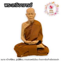 TNM1หลวงตามหาบัว (หน้าตัก 5 นิ้ว สูง 18 ซม.) งานไฟเบอร์หุ่นขี้ผึ้ง ห่มจีวรติดผมจริง ผ่านเข้าพิธีเเล้ว