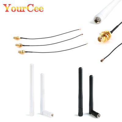 2Pcs/lot 2.4GHz 3dBi Omni 11cm WIFI Antenna with RP SMA Male Plug Connector 15cm SMA Extension Cable to uFL u.FL IPX IPEX4
