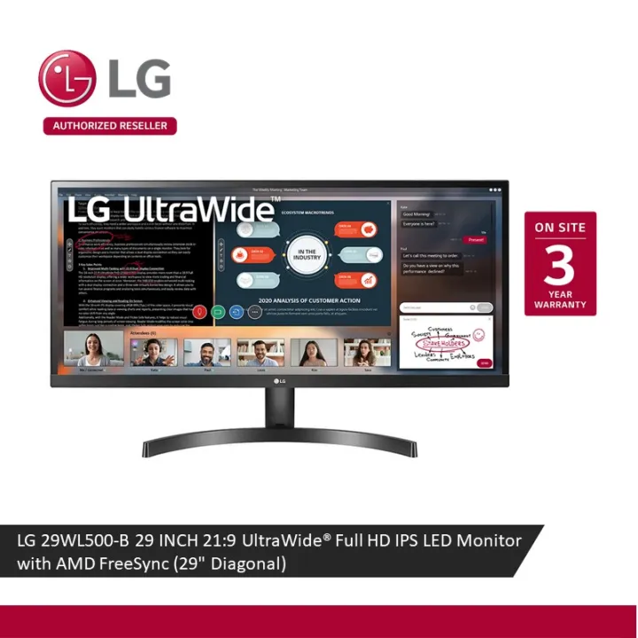 READY STOCKS!] LG 29WL500-B 29 INCH 21:9 UltraWide® Full HD IPS LED Monitor  with AMD FreeSync (29