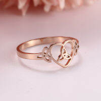 Dawapara Trinity Knot Wiccan แหวนสแตนเลสสำหรับผู้หญิงแม่มดเครื่องประดับโชคดี Amulet Vintage Ring