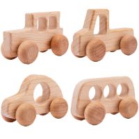 1pc Wooden Toys Beech Wood Car Blocks Cartoon Educational Montessori Toys Children Baby Teething Newborn Birthday Gift Wood Toy