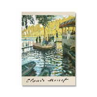 โปสเตอร์นิทรรศการ Monet Claude Monet เรือใบสวนพิพิธภัณฑ์ภูมิทัศน์ภาพแต่งผนังแอ็บส์แทร็ก69F 0717