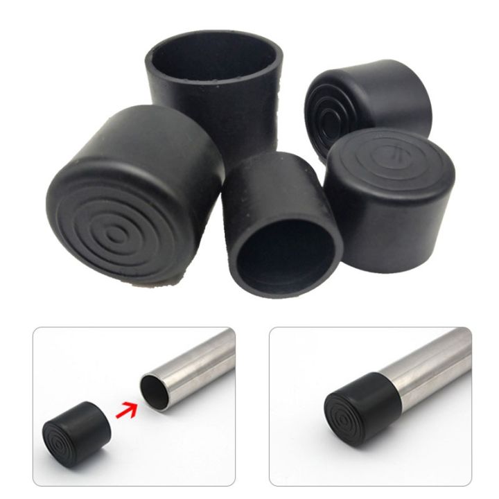 10pcs-black-rubber-chair-table-feet-stick-pipe-tubing-end-cover-caps-insert-plug-cover-furniture-floor-protector-6mm-28mm