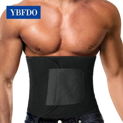 YBFDO ชุดออกกำลังลดส่วนเอวเข็มขัดออกกำลังกายชุดกระชับสัดส่วนสำหรับผู้ชาย,ที่กันเหงื่อซาวน่าแรงอัดผ้ารัดเอวสายรัดแบบจำลอง