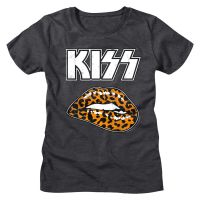 Daily Mens Lovers Day Hip Hop Kiss Leopard Lips T Shirt Metal Glam Rock Band Concert_09