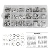 Hot Sale 200/280/450Pcs Aluminum Flat Gaskets Washers Assorted Gasket Metal Washer Rings 【hot】