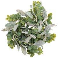 4X Lambs Ear Garland Greenery and Eucalyptus Vine / 38 Inches Long/Light Colored Flocked Leaves/Soft and Drapey Wedding