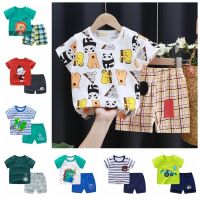 COD SDFGERTERTEEE 1 2 3 4 Years Old Boys Girls Suit-2pcs 2022 Summer Toddler Clothes Cartoon Baby T Shirt Sets Lovely Leisure Kids Outfits