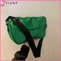 XIANP สีทึบทึบ กระเป๋าสะพายไหล่แบบสั้น จุได้มาก ไนลอนทำจากไนลอน กระเป๋าแมสเซนเจอร์ พักผ่อนยามว่าง กระเป๋าถือแบบถือ ผู้หญิงผู้ชาย