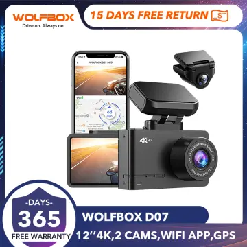 WOLFBOX I07 Dashcams For Cars Front and Rear 4k+1080P Dash Cam