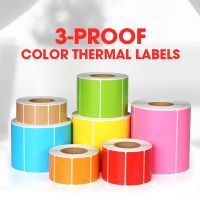 hot！【DT】ↂ❒  Thermal Label Colorful Sticker Shipping Barcodes Self-Adhesive Blank Rolls for Printer