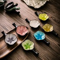 Essential Oil Disc DIY plum blossom Shape Ceramics Ice Cracked Glaze SPA Mixture Container for Beauty Salon Massage Oil Bottle