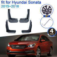 รถ Mudflap สำหรับ Hyundai Sonata I45 LF 2015 ~ 2016 4x Mudguards ป้องกัน Fender อุปกรณ์จัดแต่งทรงผมอัพเกรด Mud Guard Flap Splash