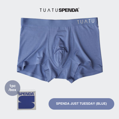 TUATU SPENDA MENS SEAMLESS BOXER BRIEF COMFORTABLE ANTIBACTERIAL BLUE SELUAR DALAM LELAKI SELESA LEMBUT SPENDER