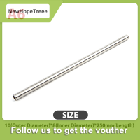 NewHopeTreee Silver round 304ท่อสแตนเลส capillary Tube 250mm Hollow Circular TUBE