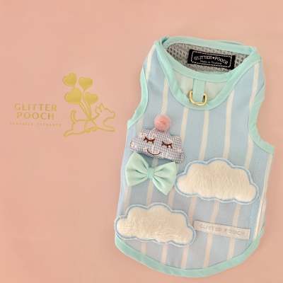 Glitter Pooch Harness ชุดรัดอก สายจูง เสื้อผ้า สุนัข, หมา, แมว, สัตว์เลี้ยง พร้อม สายจูง รุ่น Mr. Cloud