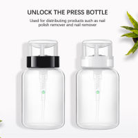 Empty Plastic Nail Polish Remover Alcohol Liquid containers Press Pumping Dispenser Bottle for Nail Art UV Gel Cleaner