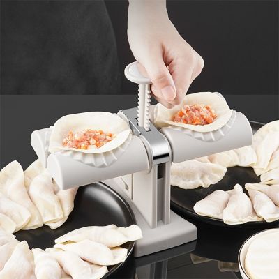 DIY Automatic Dumpling Machine Double Head Press Mold Empanadas Ravioli Mould Kitchen Gadget Accessories