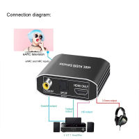 192KHz HDMI EARC ARC To RCA Audio Extractor Converter EARC HDMI Extractor เสียงสำหรับ DoblyFor DTS Dolby อะตอม AC3 LPCM Fiber