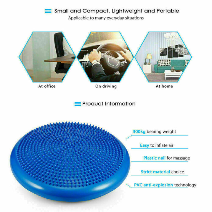 inflatable-pvc-balance-cushion-balance-plate-thickened-explosion-proof-yoga-balance-ball-trainer-850g-yoga-massage-mat