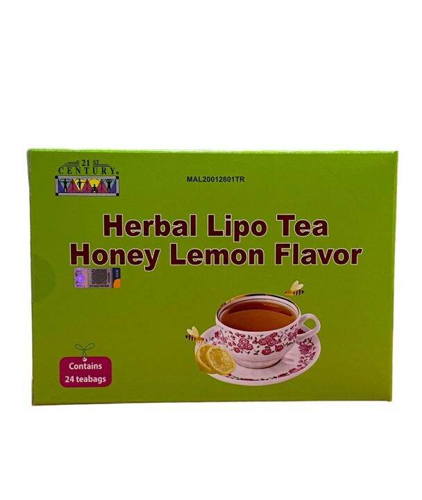 21ST CENTURY HERBAL LIPO TEA-HONEY LEMON 24S/BOX [EXP-08/25] | Lazada