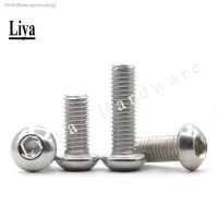 ﹉ M1.6 M3 M4 M5 M6 M8 M10 M12 ISO7380 Stainless Steel 304 A2 Round Head Screws Mushroom Hexagon hex Socket Button Head Screw