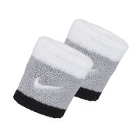 Nike ผ้ารัดข้อมือแบบสั้น Swoosh Wristbands 2-Pack | Light Smoke Grey/Black/White ( N.000.1565.016 )