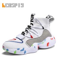 High Top New Damping Men Basketball Shoes Hard-Wearing Women Basketball Sport Shoes Spring Outdoor Walking Sneakers For Men