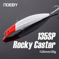 NOEBY Rocky Caster Suspending Minnow Fishing Lure 135mm 30g Artificial Hard Baits Long Casting Wobbler Jerkbait Fishing TackleLures Baits