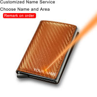 Customize Carbon Fiber Card Holder Wallets Men Personalized Rfid Black Magic Trifold Leather Slim Mini Wallet Money Male Purse2023