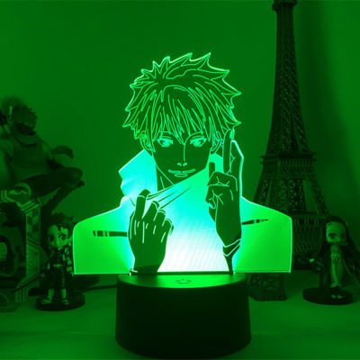 3D Night Light Anime Lamp Jujutsu Kaisen Gojo Satoru Figure for Kids Bedroom Decor Nightlight Manga Cool Gift Child Table Lamp.