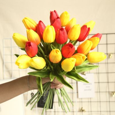 [AYIQ Flower Shop] ดอกทิวลิปสำหรับสวนดอกไม้ประดิษฐ์10ชิ้นทิวลิปสัมผัสจริงช่อดอกไม้ตกแต่งแต่งงานสำหรับของตกแต่งงานแต่งงานบ้านดอกไม้ปลอม