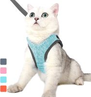 ATUBAN Cat Harness Leash Straps Soft and Comfortable Cat Walking Jacket with Running Cushioning and Escape Proof for Puppies