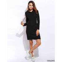 ღℰWinter Warm Fashion Women Soft Hooded Long Sleeve Bodycon Dress