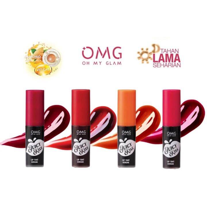 OMG Oh My Glam Juicy Kiss Lip Tint Liptint Serum Lazada Indonesia