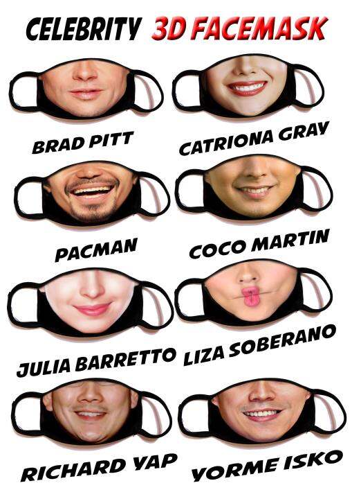 CELEBRITY FACE MASK WITH FOAM 3 FOR 150 Lazada PH