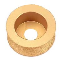 20Mm Bore Dia 75Mm Round Dry Vacuum Brazed Diamond Grinding Wheel Demi-Bullnose Edge Marble Edging Grinding Disc