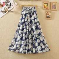 【CC】☈✶  Fashion 2022 Ladies Floral Print Waist Skirts Beach Faldas Jupe