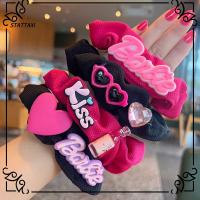 STATTAXI สีทึบทึบ ตุ๊กตาบาร์บี้ scrunchie แฟชั่นสำหรับผู้หญิง อีลาสติก เชือกมัดผม ของใหม่ หางม้าหางม้า ยางรัดผม สำหรับผู้หญิง