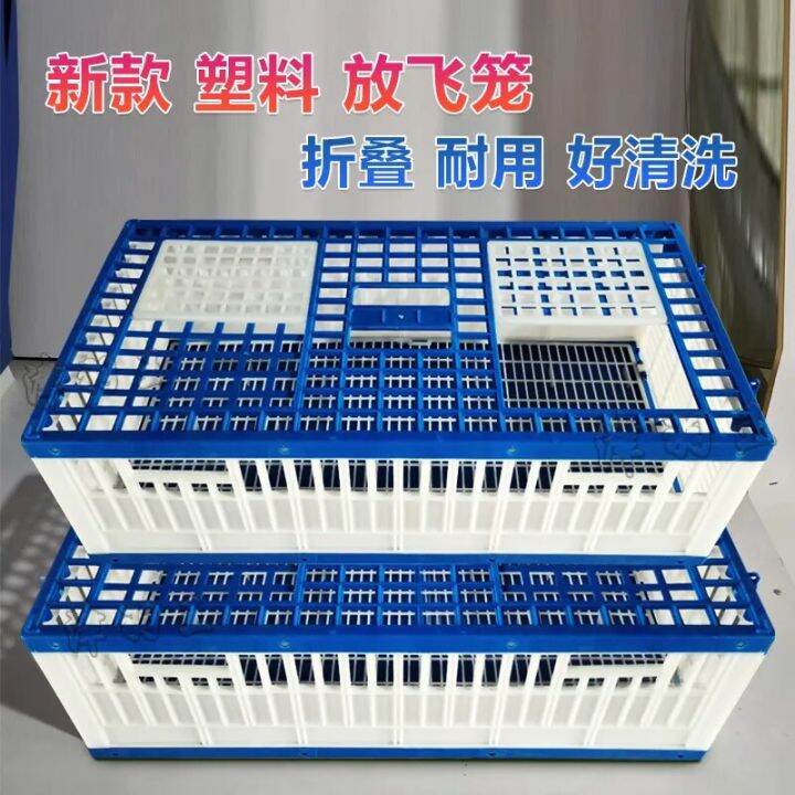 7ou0 2540 Pigeons Foldable Plastic Racing Pigeon Transport Cage