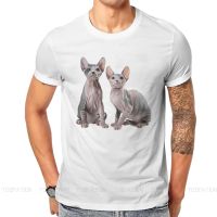 Canadian Hairless Cat Sphynx Crewneck Tshirts Drawing Print MenS T Shirt New Trend Clothing 6Xl