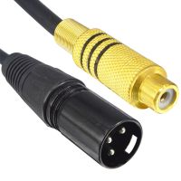 卐☃ 3-Pin XLR Male Cable to RCA Female Plug Audio Cable 15cm audio cable