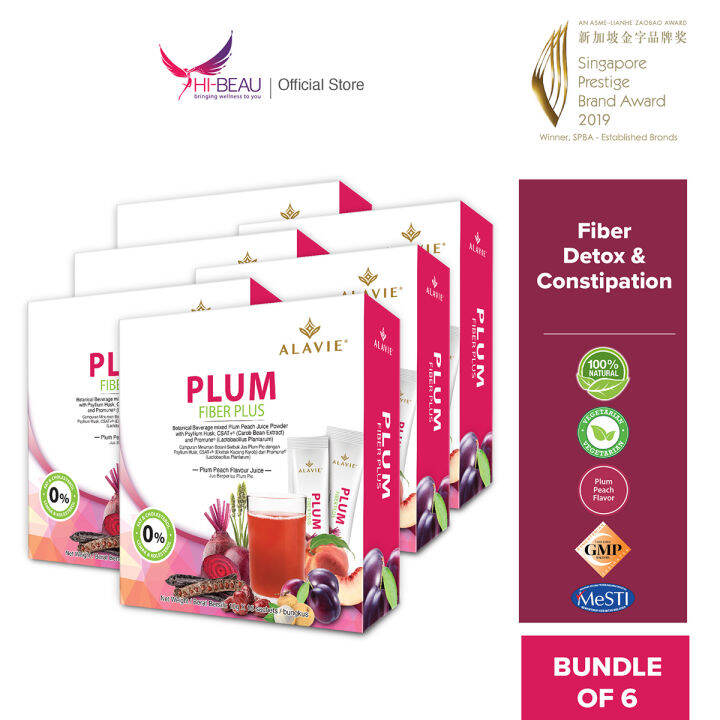 6 boxes ALAVIE Plum Fiber Plus 15s (total 90s) *Digestive Care, Bowel