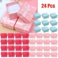 24pcs Jewelry Boxes Small Wedding Lids With Engagement Boxe Jewelery Organizer