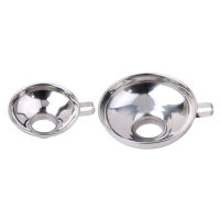 2pcsset Small Large Wide Mouth Stainless Steel Durable Jam Funnel Portable With Handle Multipurpose Filling For Liquid Oil