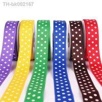 ∈☸℗ 5 yard 9mm 16mm 22mm 38mm Ribbon Wedding Decoration Printing Dots Grosgrain Ribbon Gift Wrapping Hair Bows DIY Christmas Ribbon