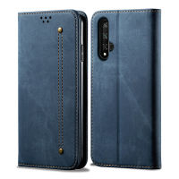 Huawei Nova 5T / Honor 20 / Honor 20S Case, RUILEAN Retro Denim Leather Flip Wallet Stand Casing Cover for Huawei Nova 5T / Honor 20 / Honor 20S